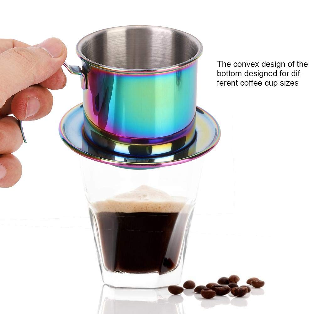 Yosoo Stainless Steel Coffee Dripper - Portable Reusable Filter for Home & Office Brewing