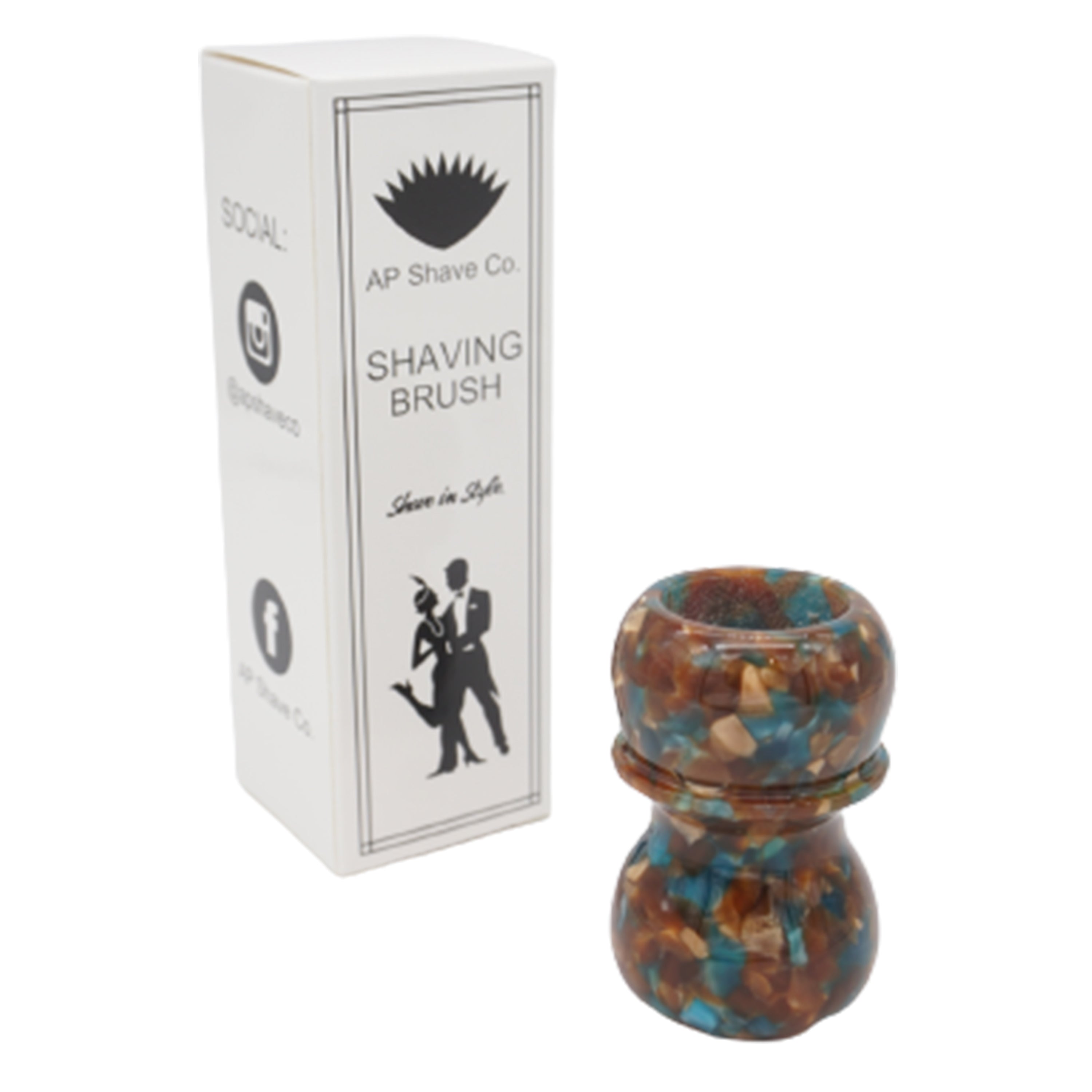 Handcrafted Wooden Shaving Brush Handle for 24mm & 26mm Knots - Premium Diamond Pattern Design - Perfect for Wet Shaving & Grooming Gifts