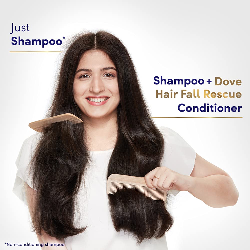 Dove Hair Fall Rescue Conditioner with Sunflower Oil & Moisture Lock Technology - 80ml for Hair Loss Control & Silky Smooth Hair - Daily Hair Care & Damaged Hair Repair - Ideal for Dry, Frizzy Hair & Post-Wash Nourishment
