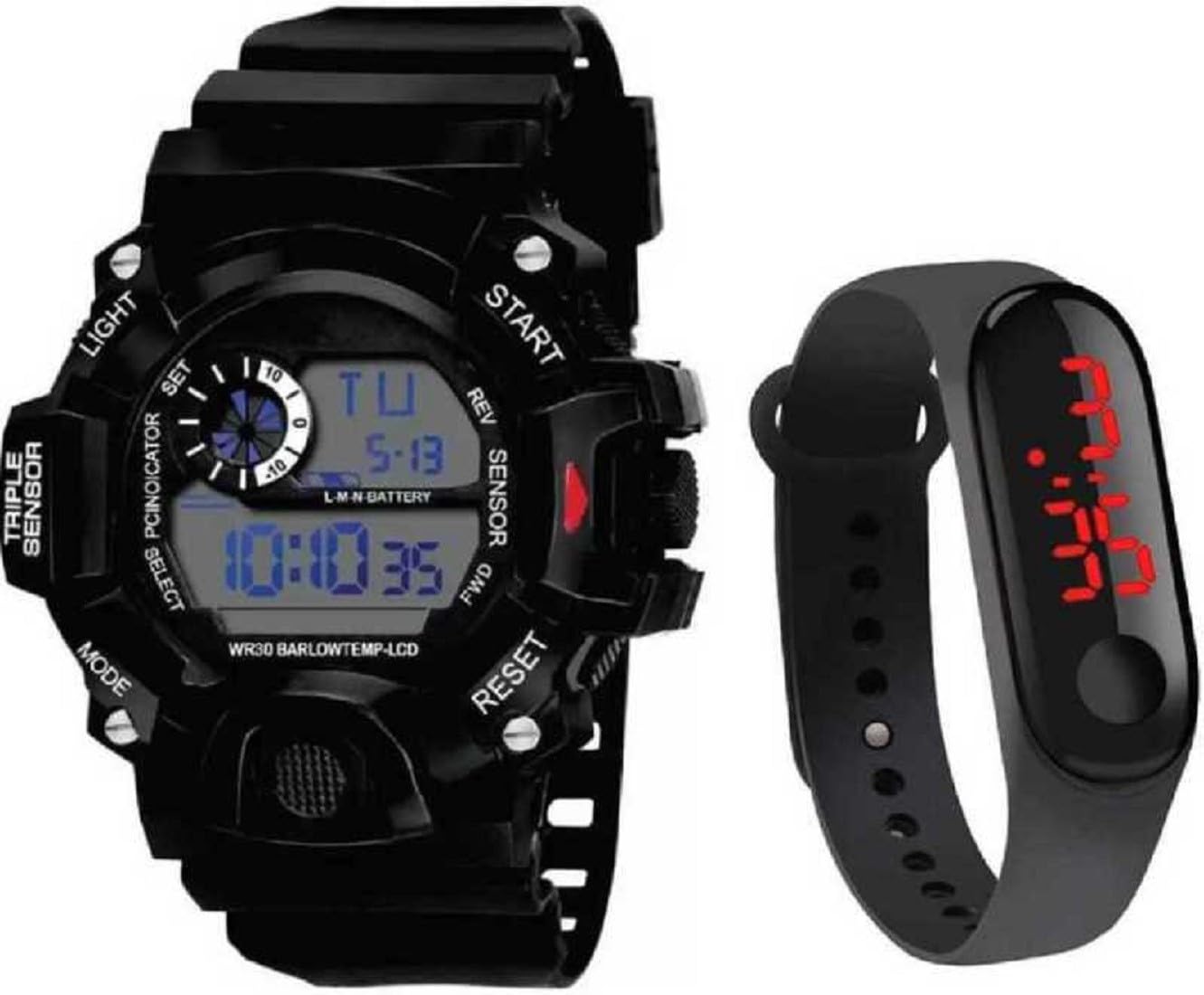 Giffemans LED Square Bell Women's Digital Watch - Simple Fashion Silicone Strap for Students, Teens, Girls & Boys - Perfect Gift for School, Sports & Everyday Use