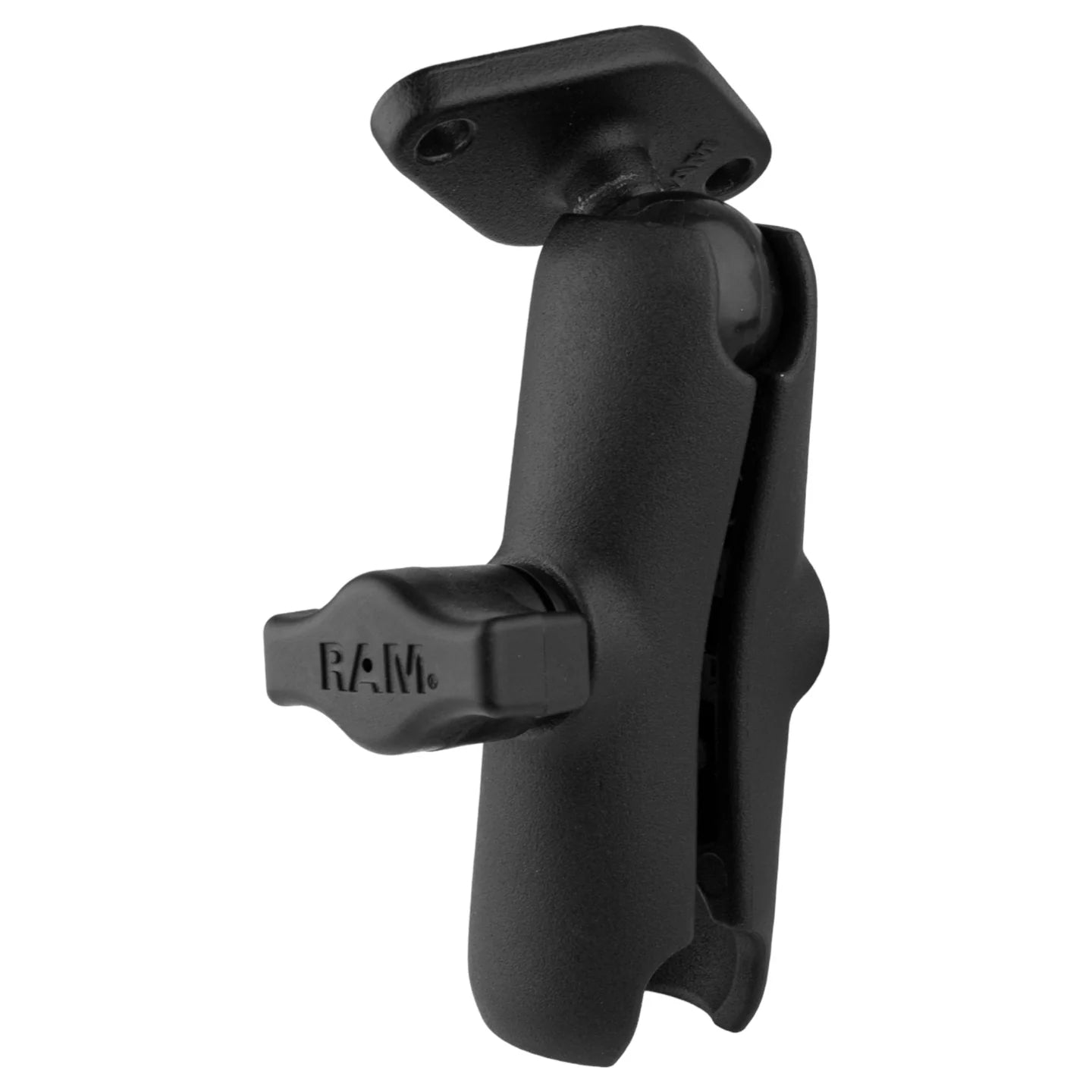 RAM Double Socket Arm with Diamond Plate (RAM-B-103-238U) - Heavy Duty Vehicle Mount for GPS, Phone & Tablet - Perfect for Trucks, RVs & Off-Road Adventures