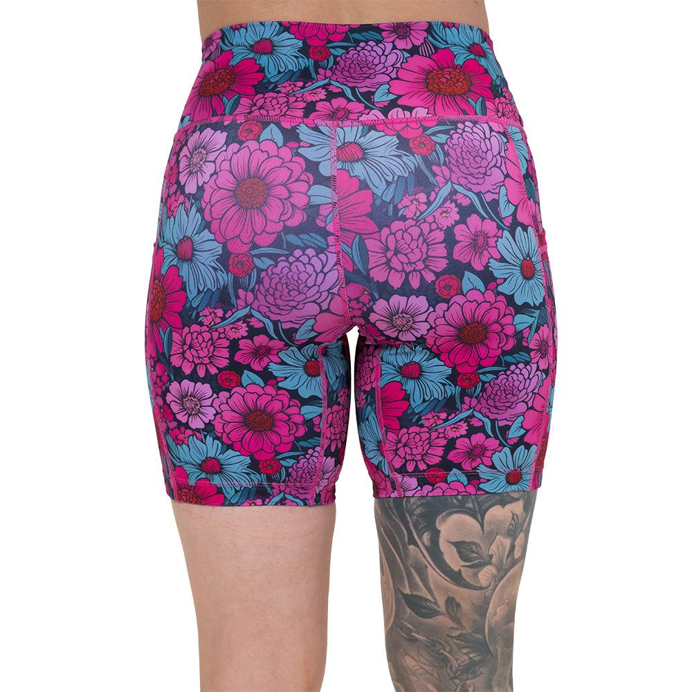 Women's Floral Print Shorts | Full Blossom Design | Comfortable Summer Casual Shorts for Beach, Vacation & Everyday Wear