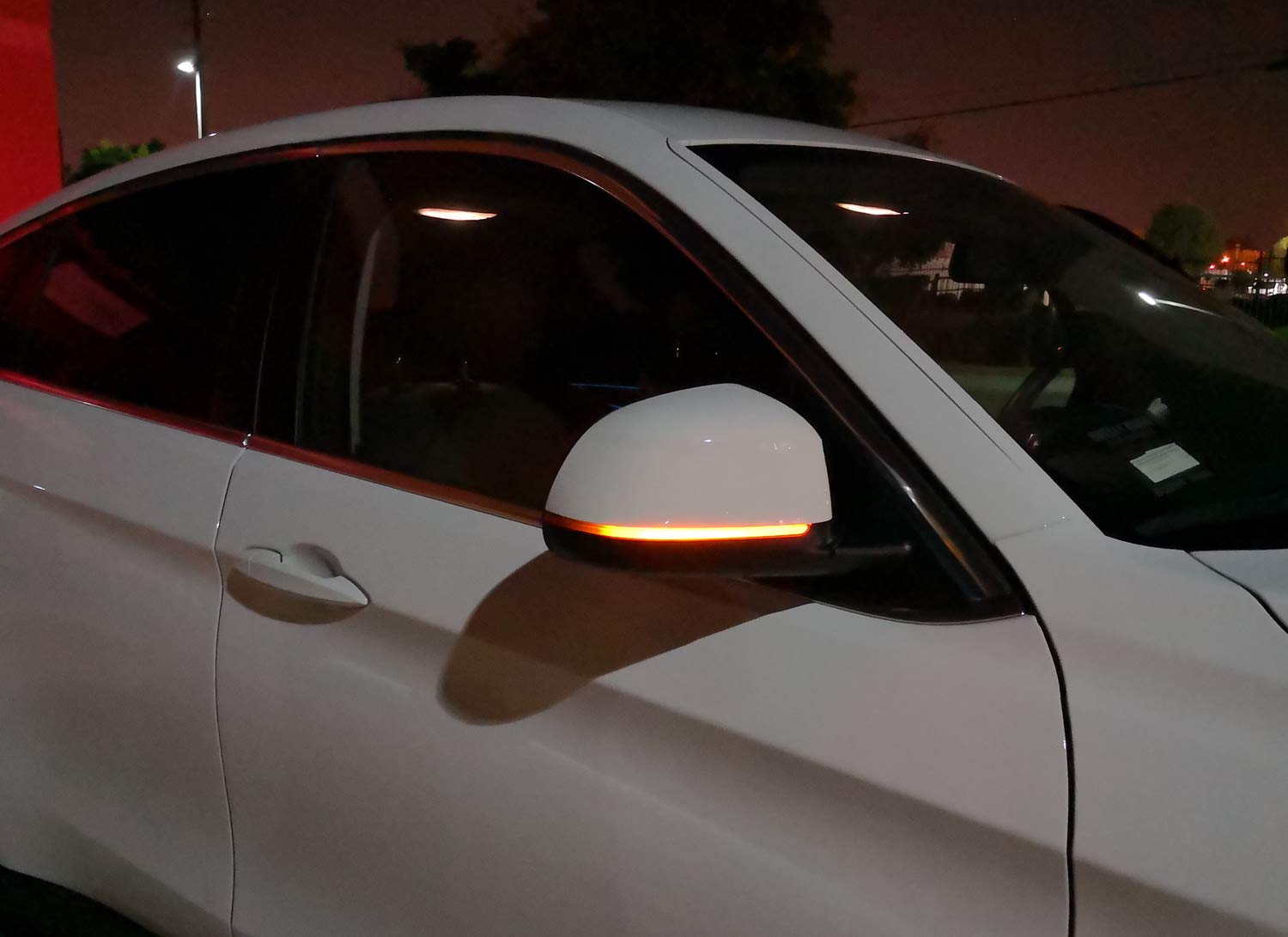 Smoked Lens Dynamic Sequential LED Side Mirror Turn Signal Light Strip for 2014-2018 BMW X5 & 2015-2019 X6 - Easy Installation, Enhanced Safety for Night Driving and Turn Signaling