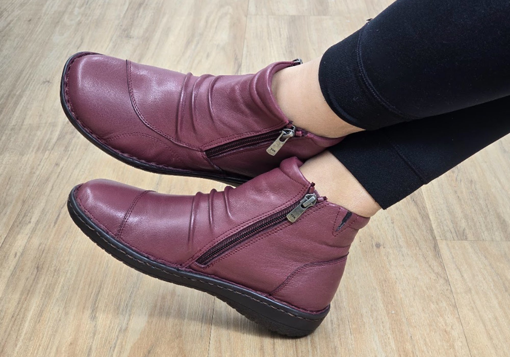 Orizonte Talun Women's European Comfortable Leather Ankle Boots - Stylish & Soft for Walking, Work & Casual Outfits