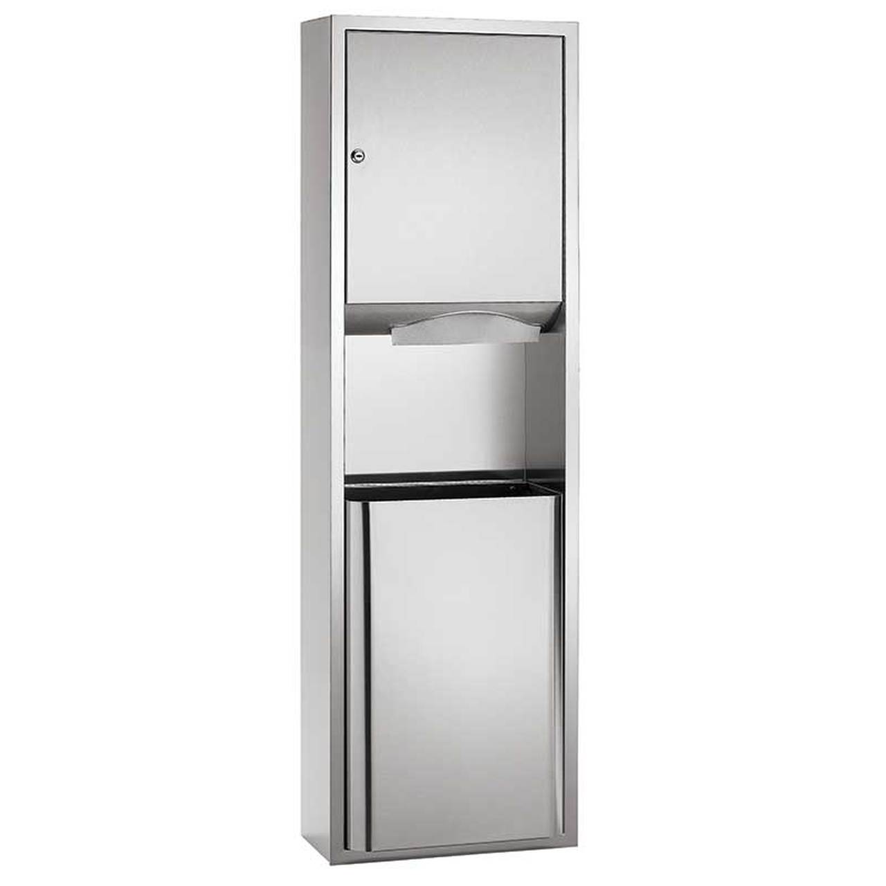 Bradley 237 1100 12-Gallon Single or Multi-Surface Towel Waste Disposal Unit - Ideal for Restrooms, Salons & Medical Facilities