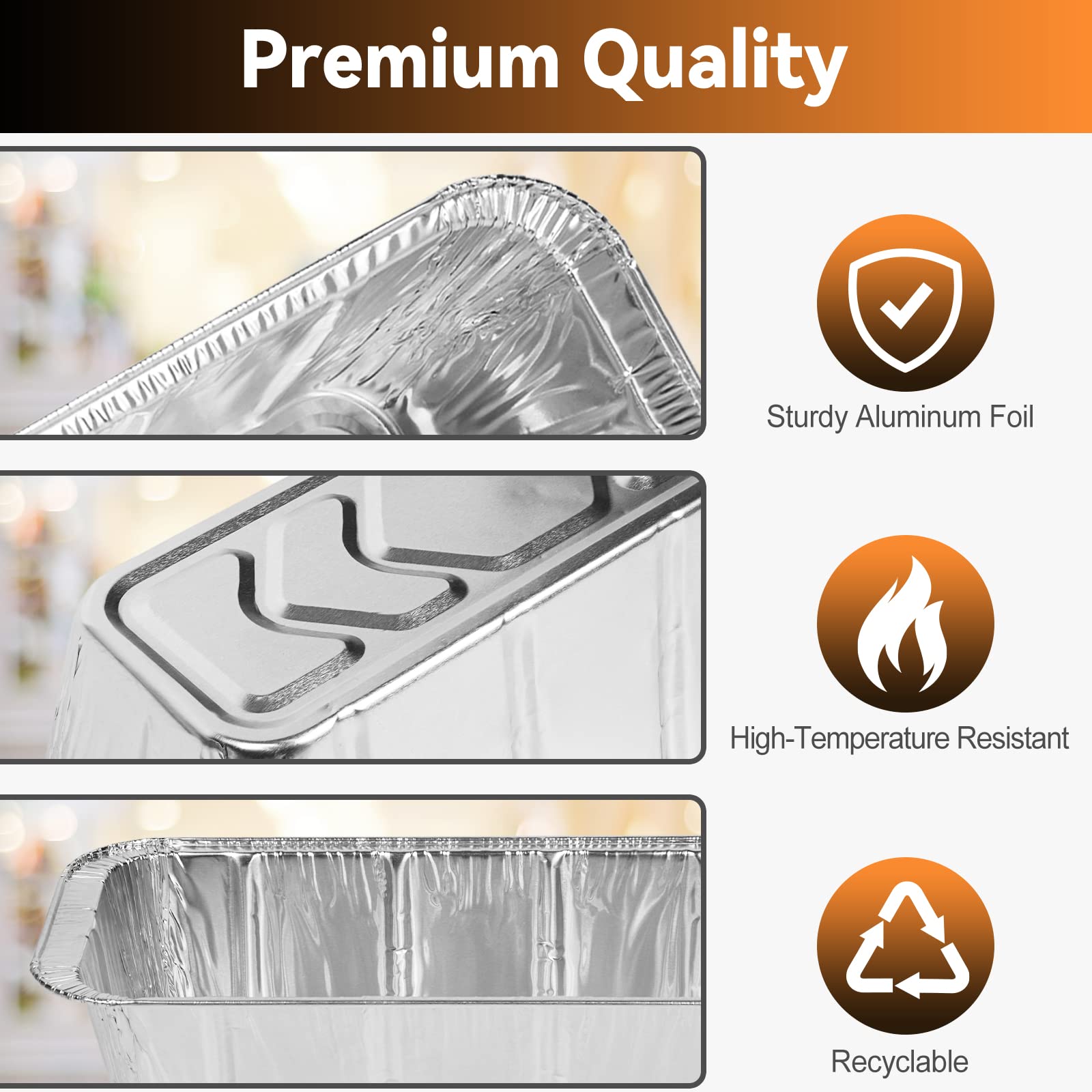 SHINESTAR 50-Pack Disposable Grease Cup Liners for Blackstone Griddle 17, 22, 28, 30, 36 Inch - Aluminum Foil Drip Pans 8 x 3.7 Inch (Model 5017) - Perfect for Outdoor Cooking, Camping & Backyard BBQs