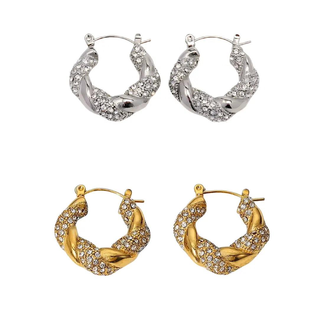 18K Gold Plated Irregular Blade Hoop Earrings for Women - Trendy Geometric Statement Jewelry | Perfect for Parties, Date Nights & Everyday Wear | JDE021