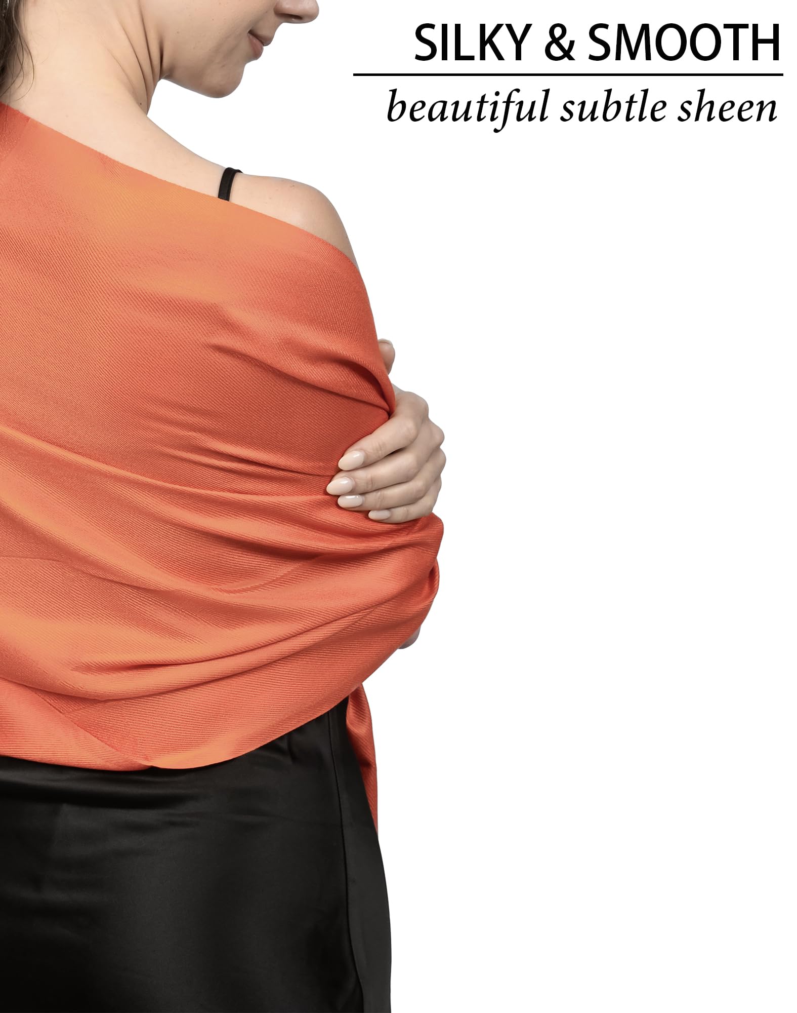 Luxury Pashmina Scarf for Women - Soft Cashmere Shawl Wrap for Evening Dresses, Weddings & Bridesmaids - Elegant All-Season Scarf for Formal or Casual Wear - Perfect for Office, Party & Special Occasions