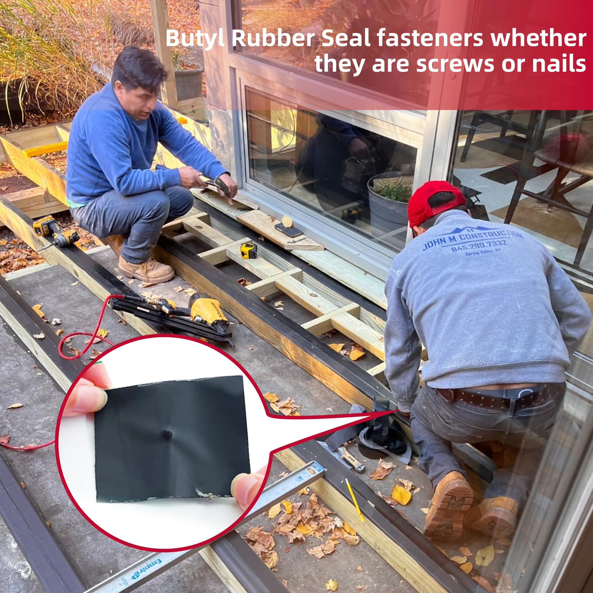 4 Pack Joist Tape for Decking - 4'' x 50' Waterproof Butyl Sealant Tape | Weatherproof Flashing Tape for Roof, Deck & Joist Protection | Ideal for Outdoor Construction, Wood Framing & Waterproofing Projects