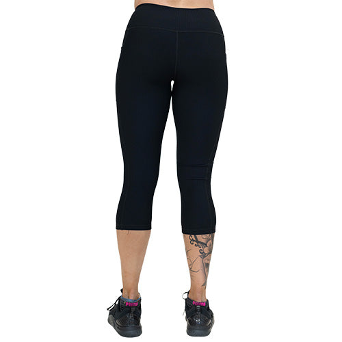 High Waist Ribbed Leggings for Women - Stretchy & Comfortable Black Yoga Pants - Perfect for Workout, Lounge & Everyday Wear