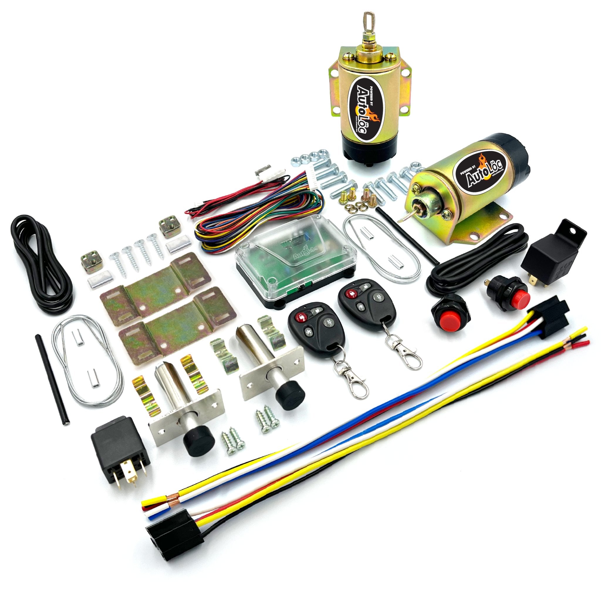 1901-1907 Oldsmobile Curved Dash Remote Shaved Door Handle Kit - 35lb Solenoids, Poppers & Latch Cable Adaptors - Perfect for Classic Car Restoration & Custom Builds