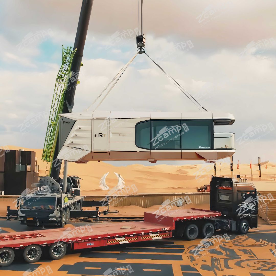 Zcamp R7 Prefabricated Modular Tiny House - Modern, Portable & Eco-Friendly Living Solution for Backyard, Vacation & Off-Grid Homes