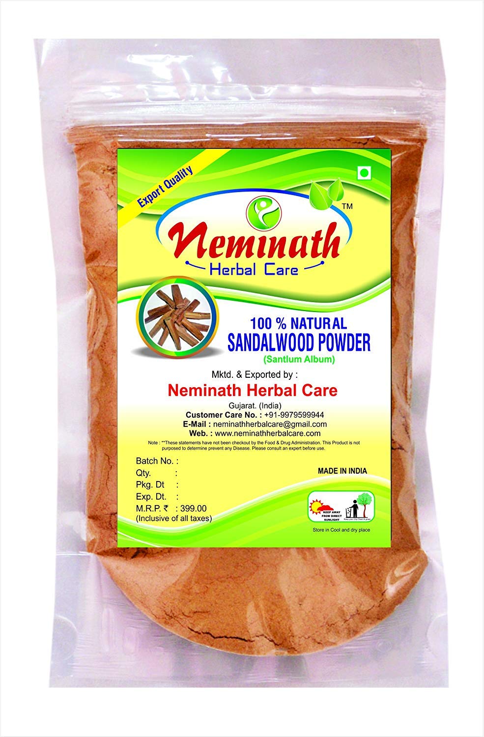 Premium Sandalwood (Santalum Album) Powder - 8 oz (227g) for Aromatherapy, Skincare & Spiritual Practices | Natural Fragrance & Relaxation