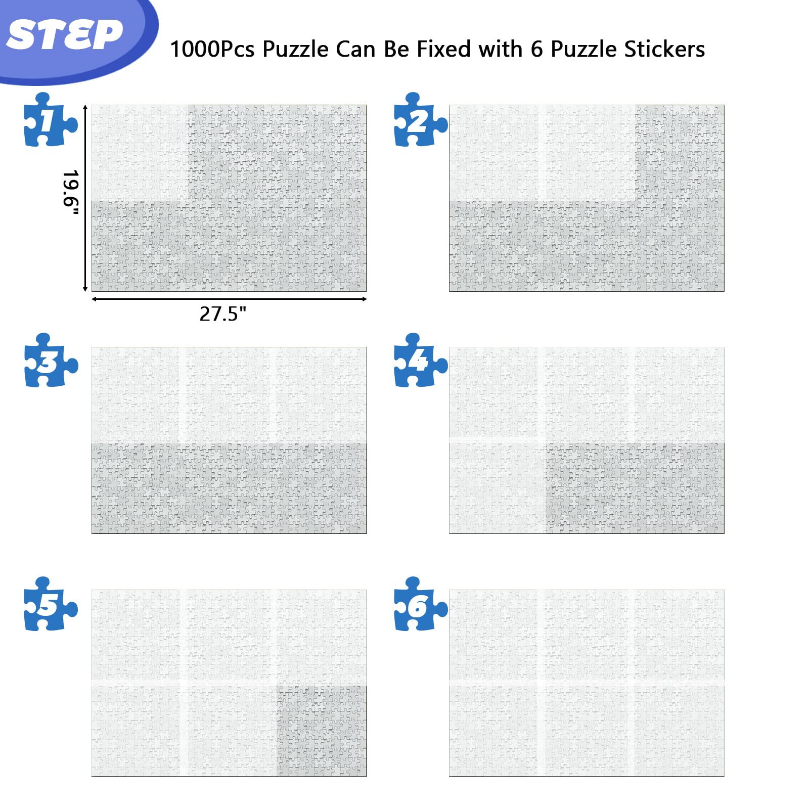 18-Pack Clear Puzzle Glue Sheets for 1000-Piece Puzzles - Peel & Stick Puzzle Saver with 6 Adhesive Hangers & Scraper - No Mess, Stress-Free Puzzle Preservation - Perfect for Framing, Displaying, and Protecting Finished Jigsaw Puzzles