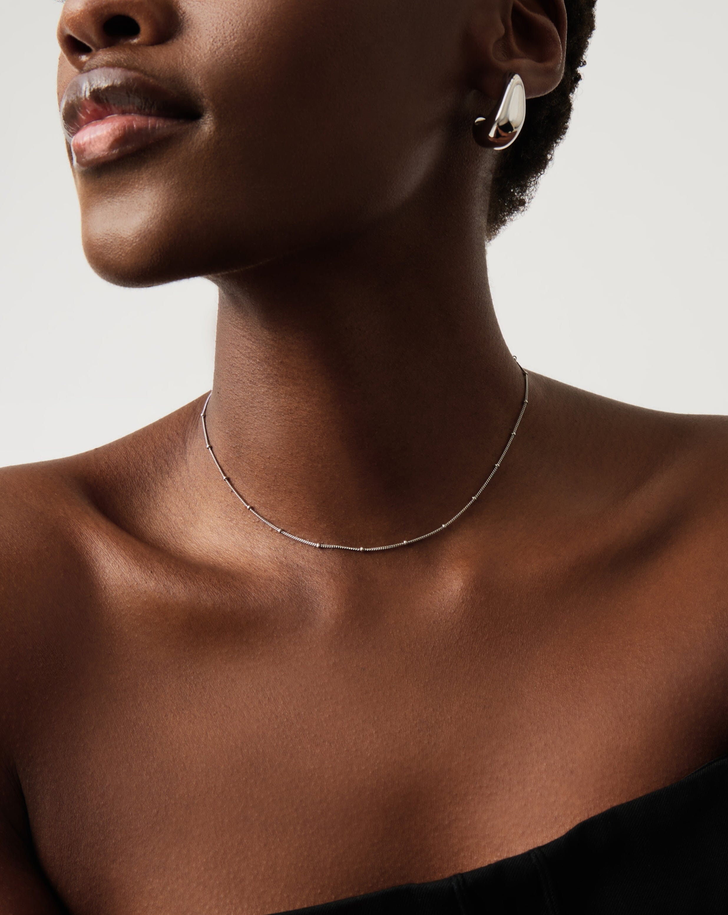 Stylish Bobble Chain Choker Necklace - 925 Sterling Silver Jewelry for Women | Perfect for Parties, Date Nights & Everyday Wear