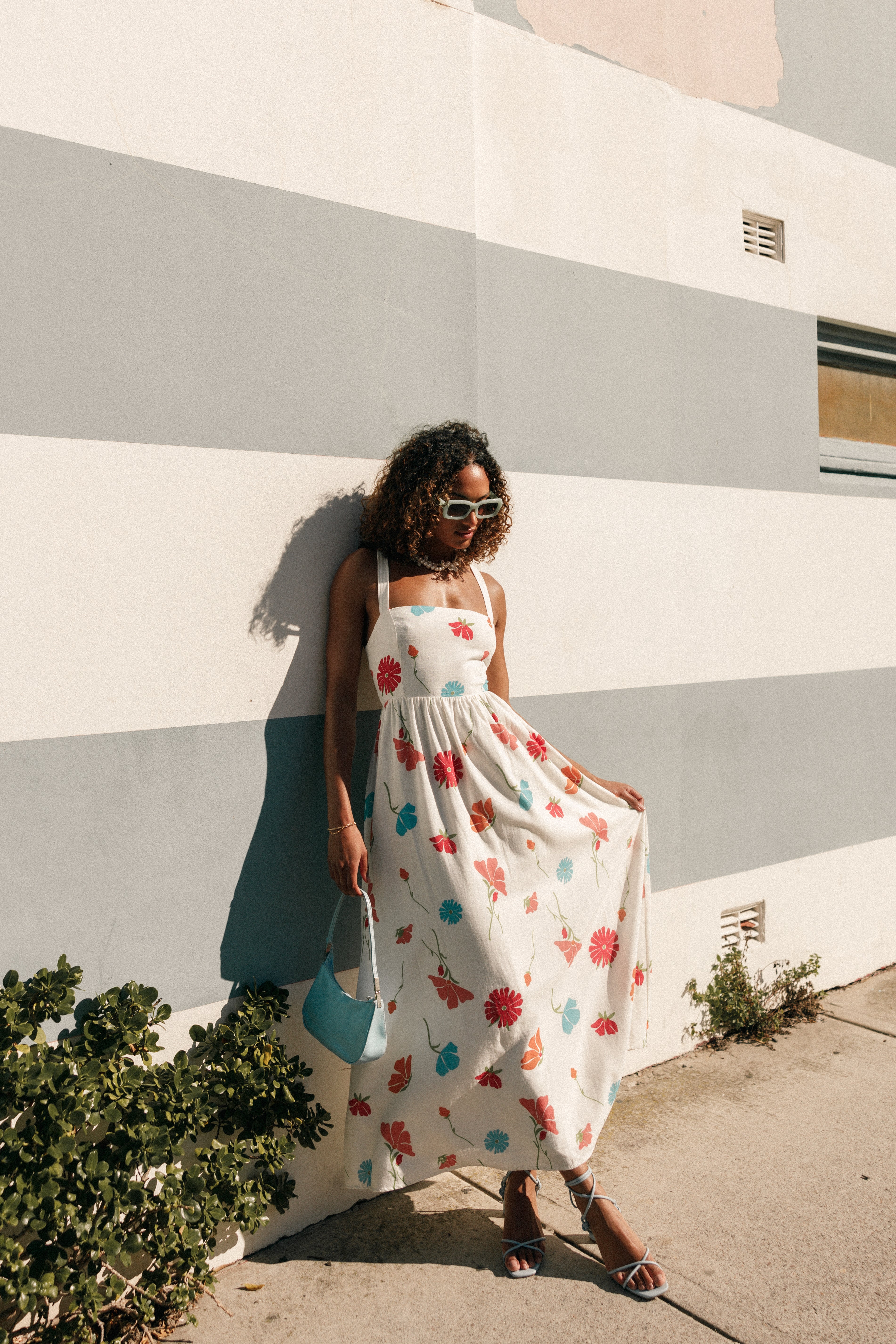 Hazel Maxi Dress - Multi Floral Print Women's Summer Dress | Boho Flowy Beach Dress for Vacation, Party & Casual Wear