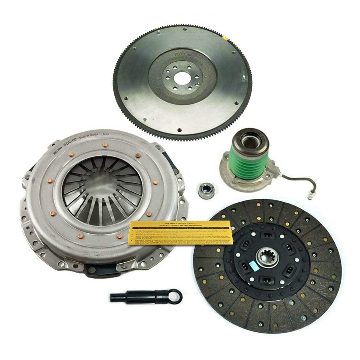 VALEO EFT Clutch Kit with Slave Cylinder & Cast Iron Flywheel for 2005-2010 Ford Mustang GT 4.6L V8 - Perfect for Performance Upgrades & Transmission Repair