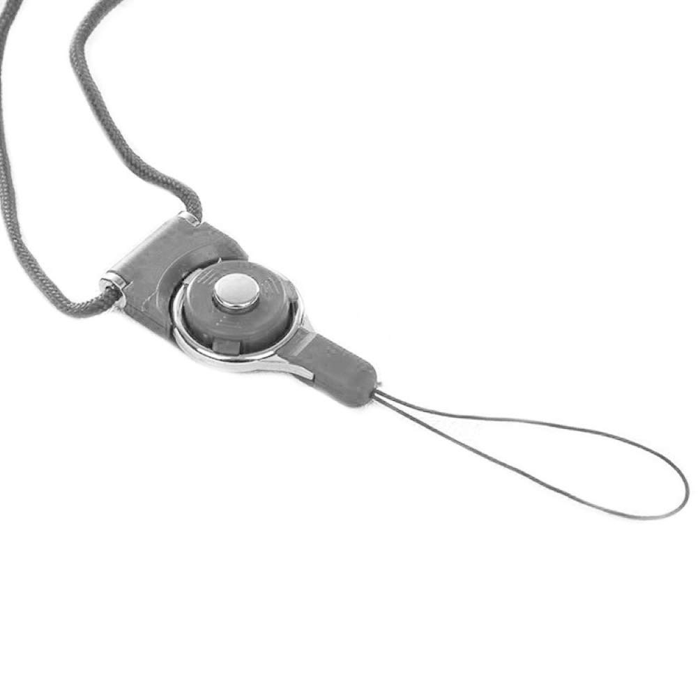 Universal Detachable Phone Lanyard Strap - Grey Neck & Finger Hanging Rope for iPhone & Smartphones | Perfect for Work, Travel & Hands-Free Use