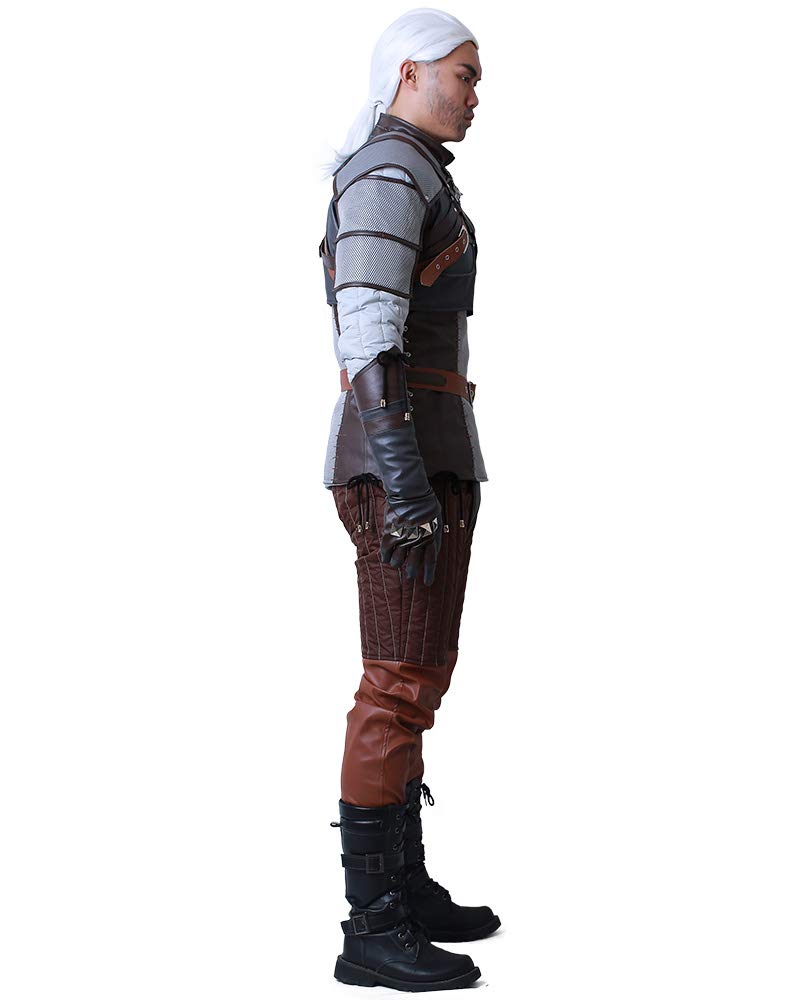 Miccostumes Men's The Witcher Cosplay Costume Outfit - Geralt of Rivia Halloween Costume, LARP, Comic Con & Cosplay Events