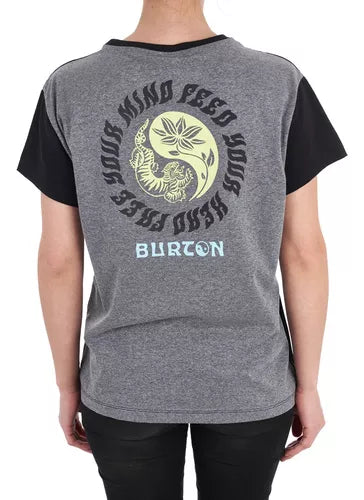 Burton Women's Closed Neck T-Shirt - Soft Cotton Casual Tee for Everyday Wear, Workouts & Layering