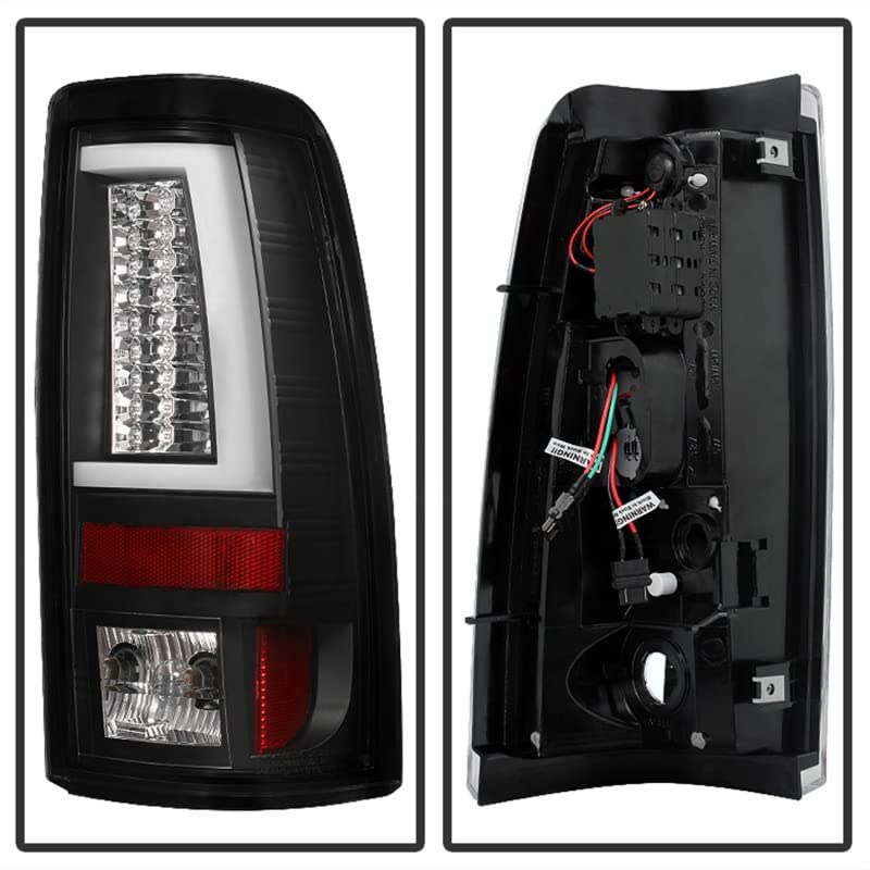 Spyder 5081919 LED Tail Lights for 2003-2006 Chevy Silverado 1500/2500 & 2007 Silverado Classic (Excludes Stepside) - Black | Enhanced Visibility & Style for Night Driving & Custom Truck Builds