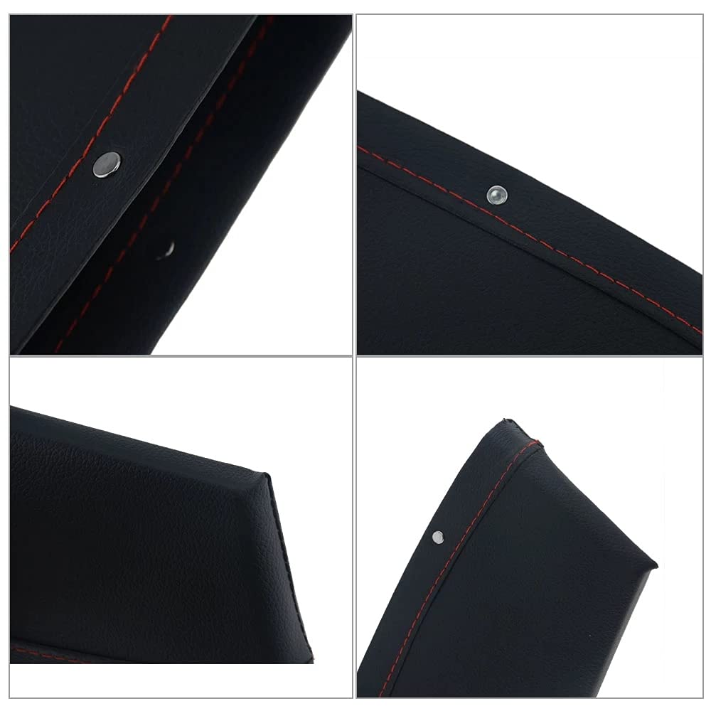 2 PCS Premium PU Leather Car Seat Gap Organizer - Black Seat Gap Filler for Phones, Wallets & Keys | Perfect for Sedans, SUVs & Trucks