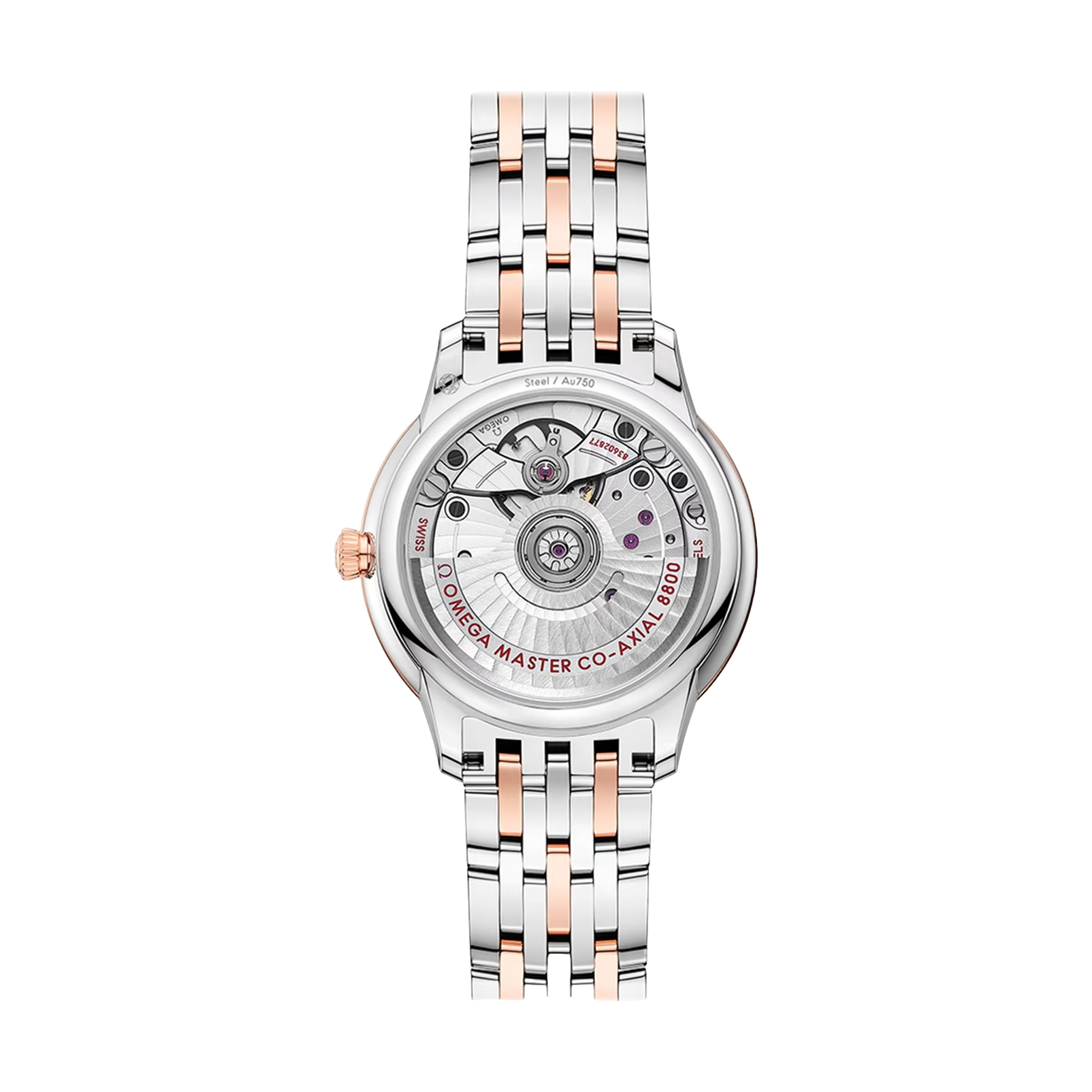 Omega De Ville Prestige Co-Axial Master Chronometer 34mm Watch - Stainless Steel & Sedna Gold Case, Blue Dial, Bracelet - Luxury Dress Watch for Men & Women, Perfect for Business & Formal Occasions