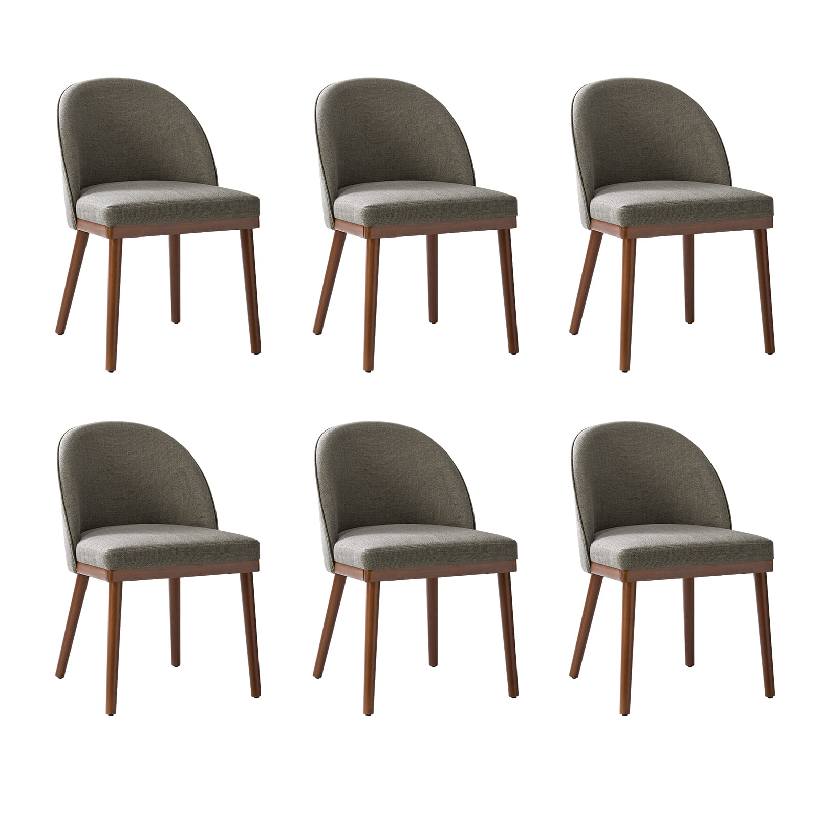Serta Upholstered Dining Chairs with Solid Wood Legs - Comfortable Modern Kitchen & Dining Room Seating (Set of 2/4/6) for Home, Restaurant, or Office Use