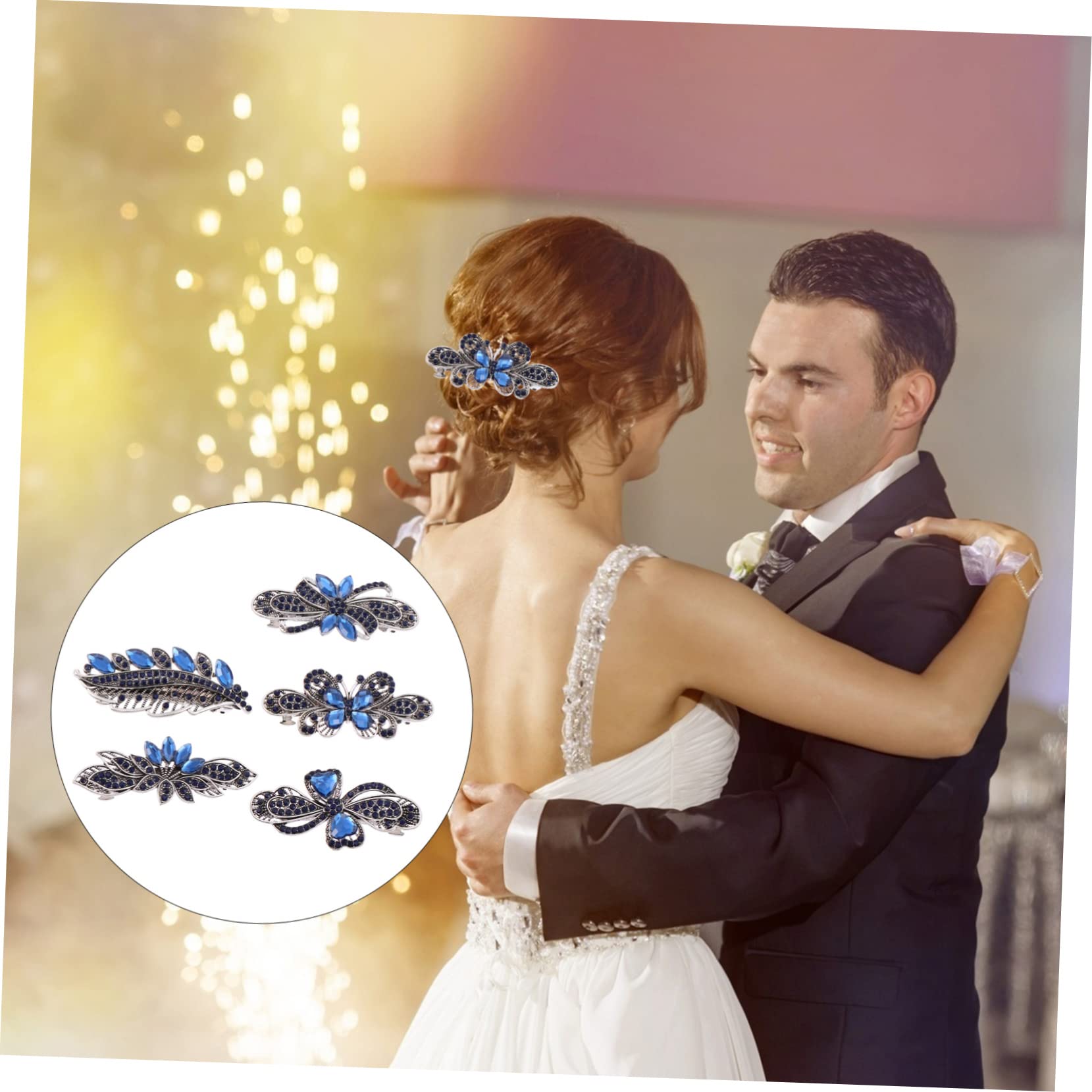 FOMIYES Elegant Rhinestone Hair Clips for Women - Crystal Barrettes for Wedding, Party & Everyday Use - Stylish Spring Hair Accessories for Girls & Ladies