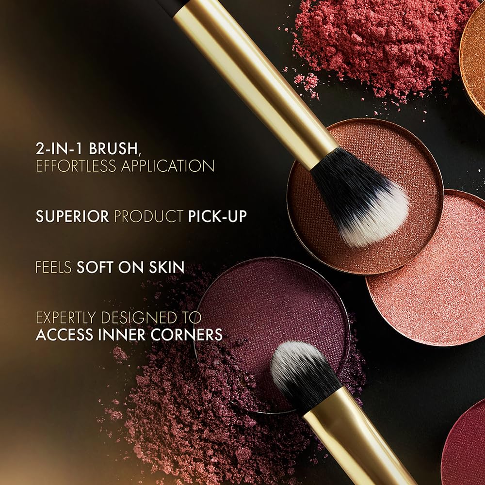LAKMÉ Absolute Makeup Master Tools - Dual Ended Eyeshadow Brush for Professional & Everyday Eye Makeup Application | Perfect for Smokey Eyes, Cut Crease & Blending