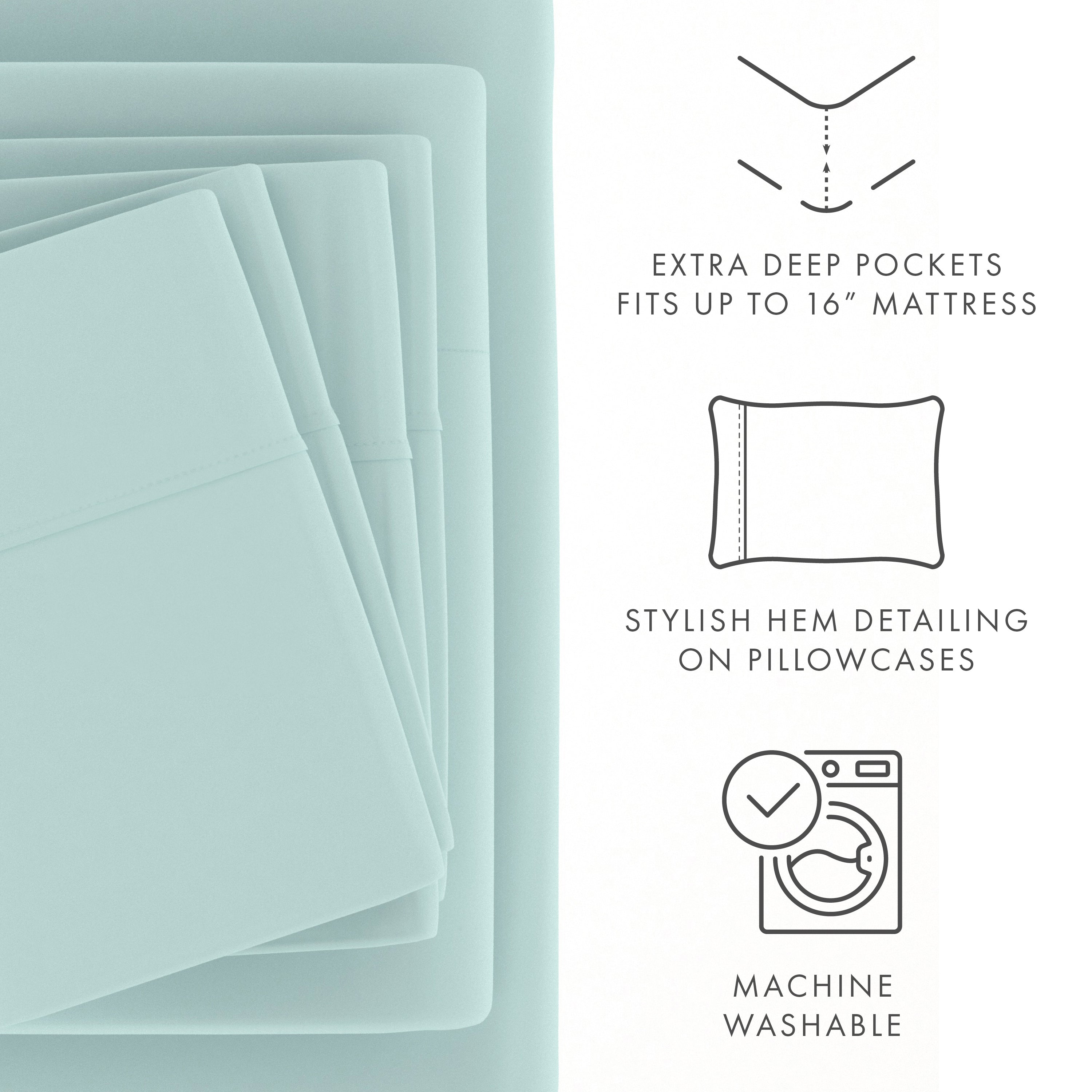 6-Piece Essential Spring Sheet Set - Soft & Breathable Bedding for All Seasons - Perfect for Home, Hotel, and Guest Room Comfort