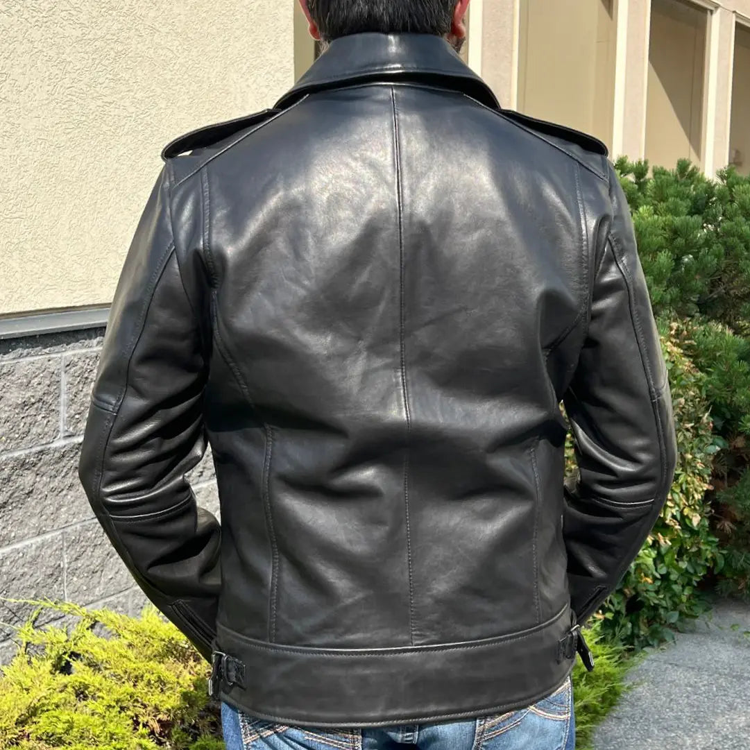 Men's Soft Lamb Leather Biker Jacket - Stylish Motorcycle Jacket for Riding & Casual Wear - Premium Genuine Leather Outerwear for Men