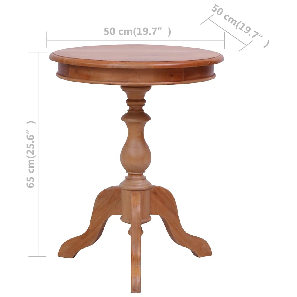 Solid Mahogany Wood Side Table 19.7x19.7x25.6 Inch - Modern Nightstand & Decorative Coffee Table for Living Room, Bedroom, Balcony, Home & Office - Perfect for Reading Nook, Guest Room & Small Space Decor
