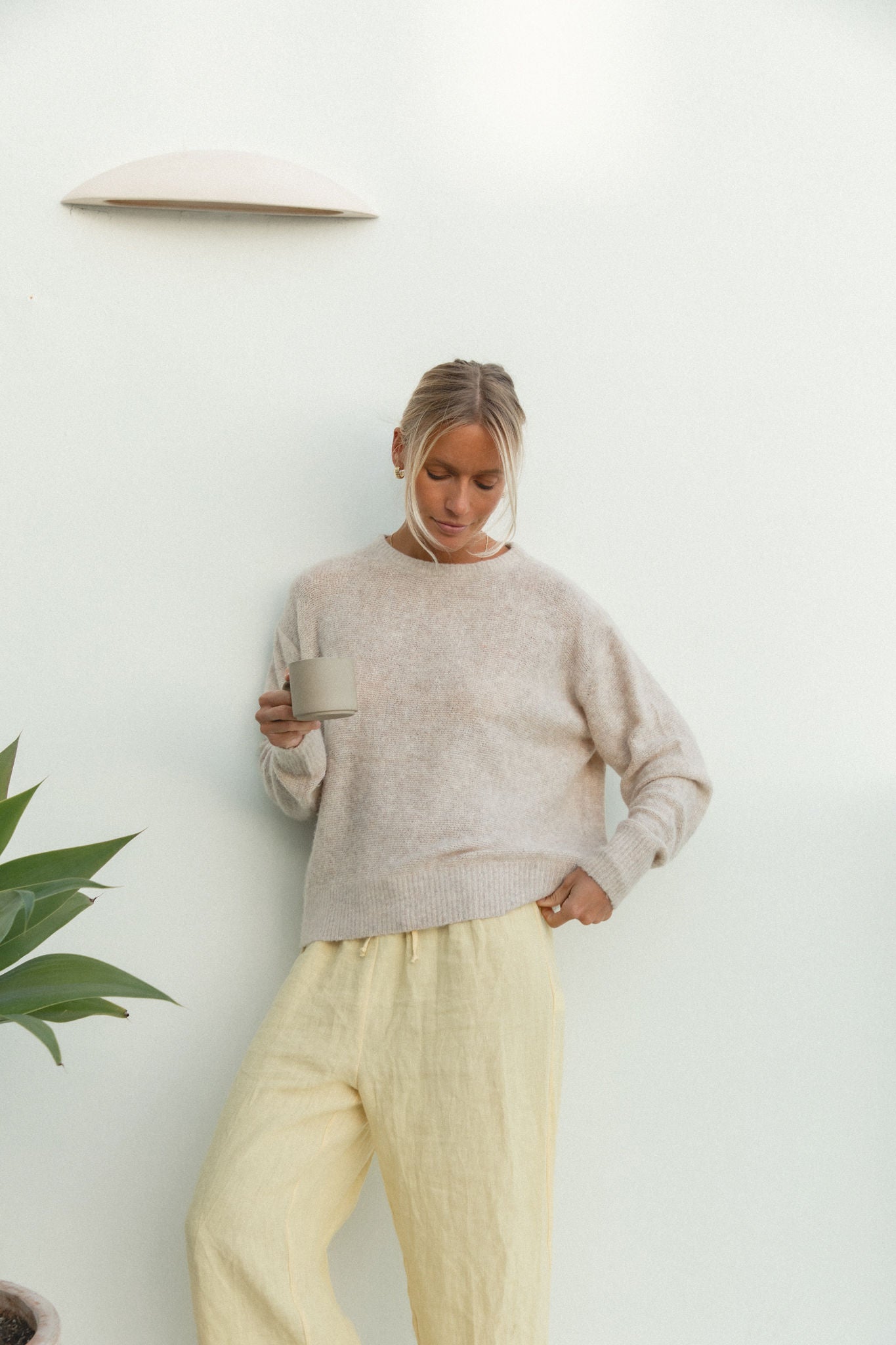 Cozy Morning Pullover Sweater for Women - Soft Casual Knit Top for Fall & Winter - Perfect for Coffee Dates, Lounging & Layering