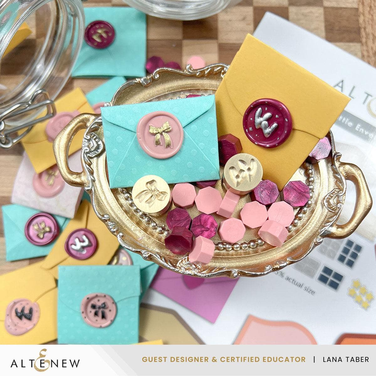 Mini Double Hearts Wax Seal Stamp Set - Vintage Style Wax Sealing Kit for Letters, Invitations, and DIY Crafts - Perfect for Wedding, Scrapbooking, and Gift Wrapping