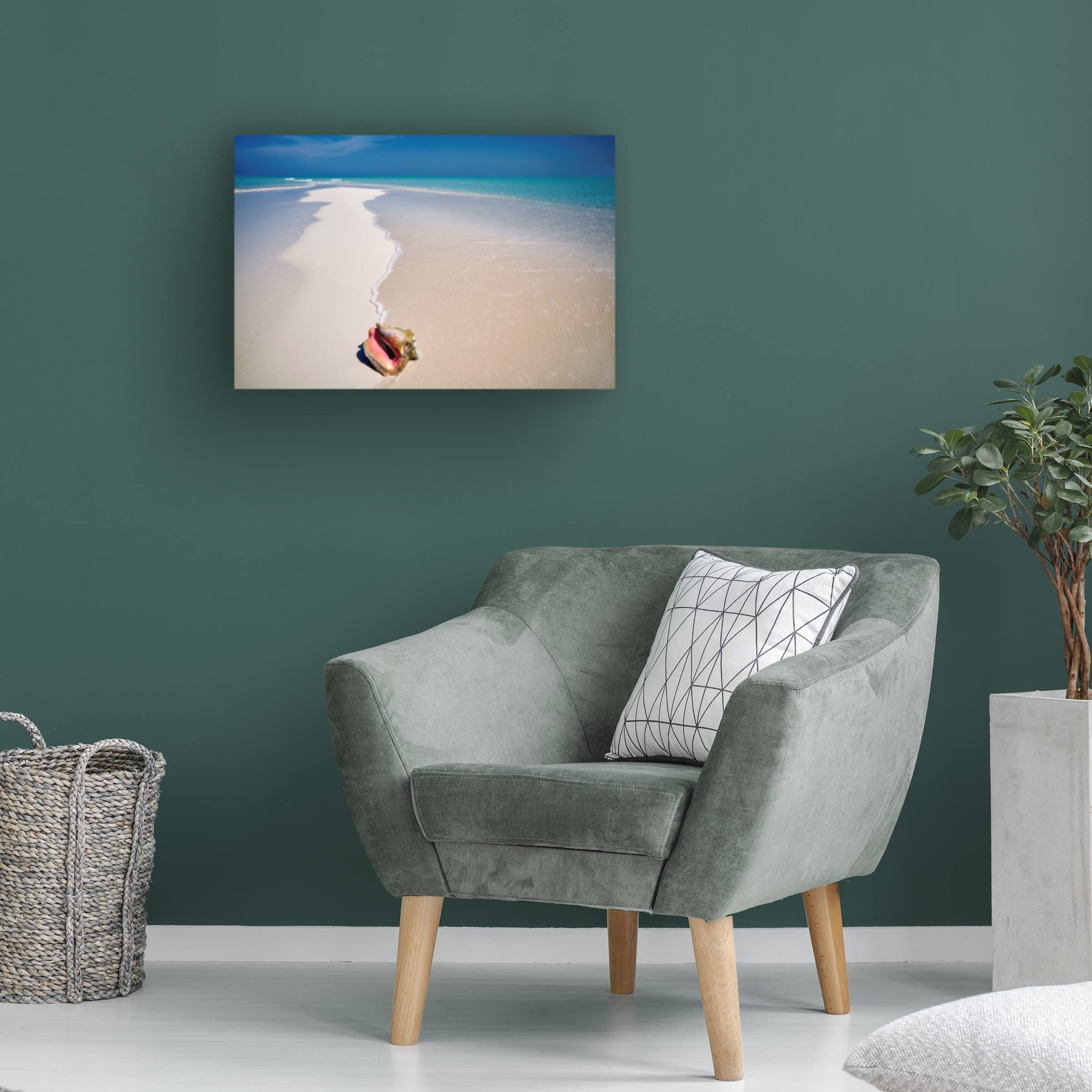 Dennis Frates 'Beach Treasures 6' Canvas Wall Art Print - Coastal Decor for Living Room, Bedroom & Office - Seascape Beach Painting for Home Decor