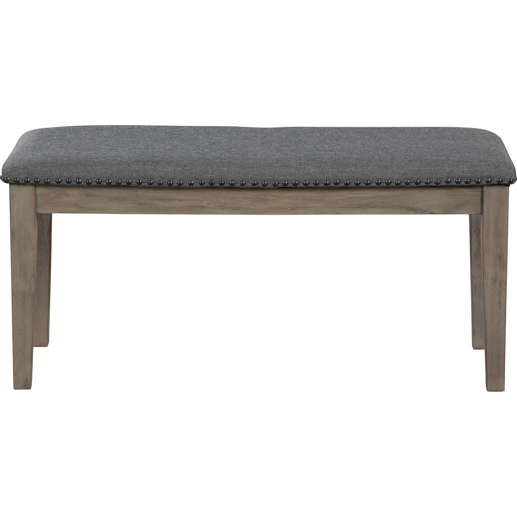 Aldwin Bench - Modern Gray Wooden Bench with Sturdy Metal Legs (D617 00) - Perfect for Entryway, Living Room, or Bedroom Seating