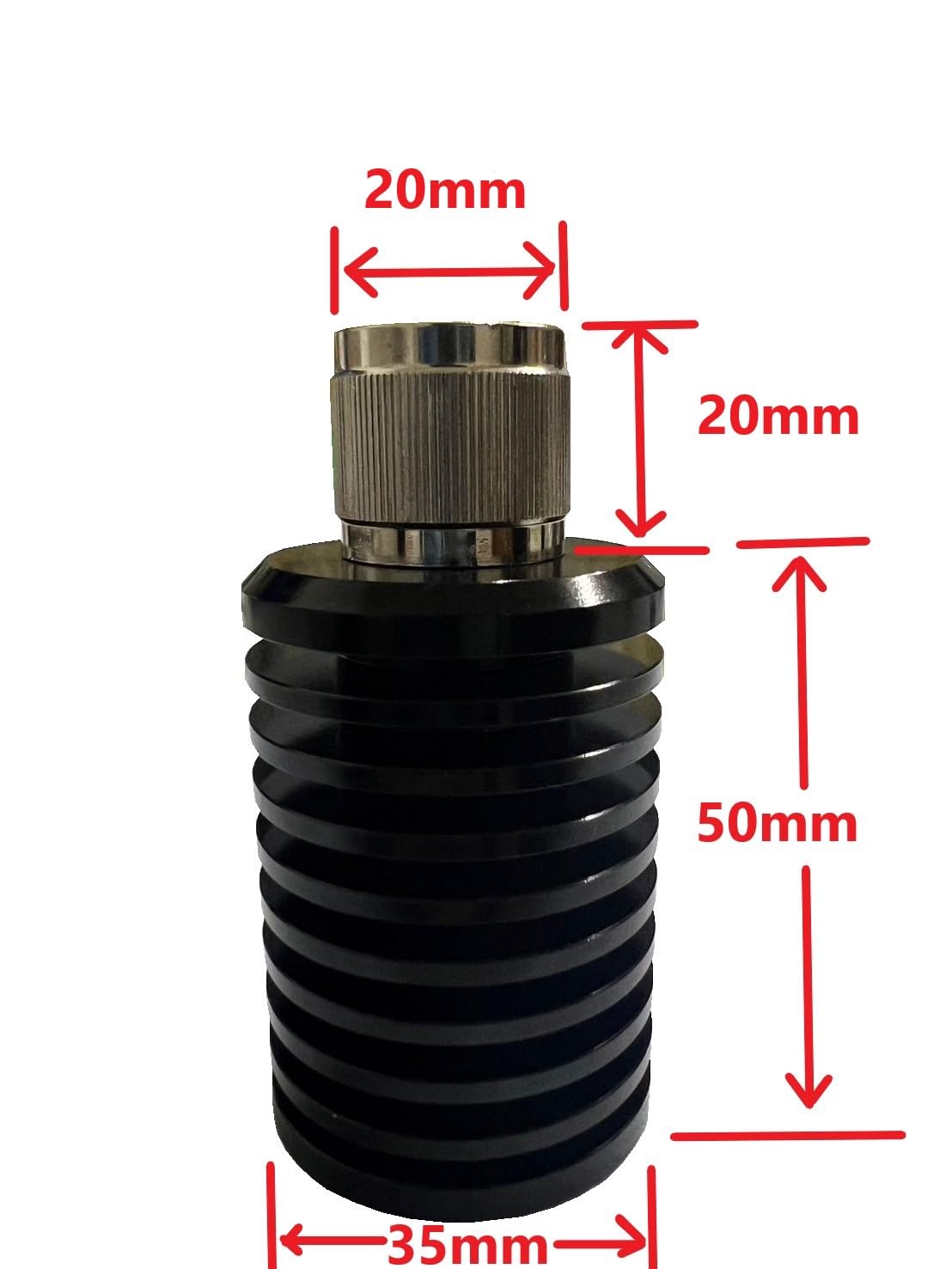 50 Ohm Dummy Load DC-500MHz with N Male Connector for Ham Radio & Two Way Radio Accessories - Perfect for RF Testing, Signal Termination, and Equipment Calibration