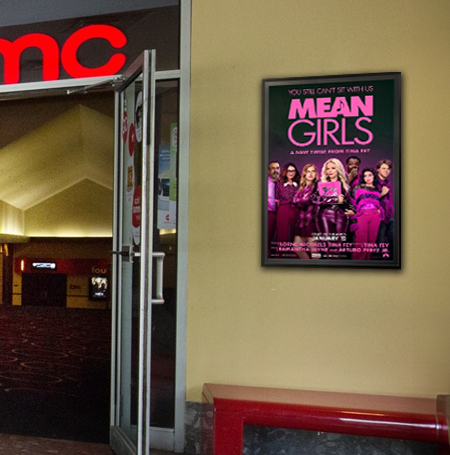 22x34 Metal Frame Movie Poster Display Swing Frames - Durable & Adjustable for Home Theater, Cinema, and Collectible Poster Display