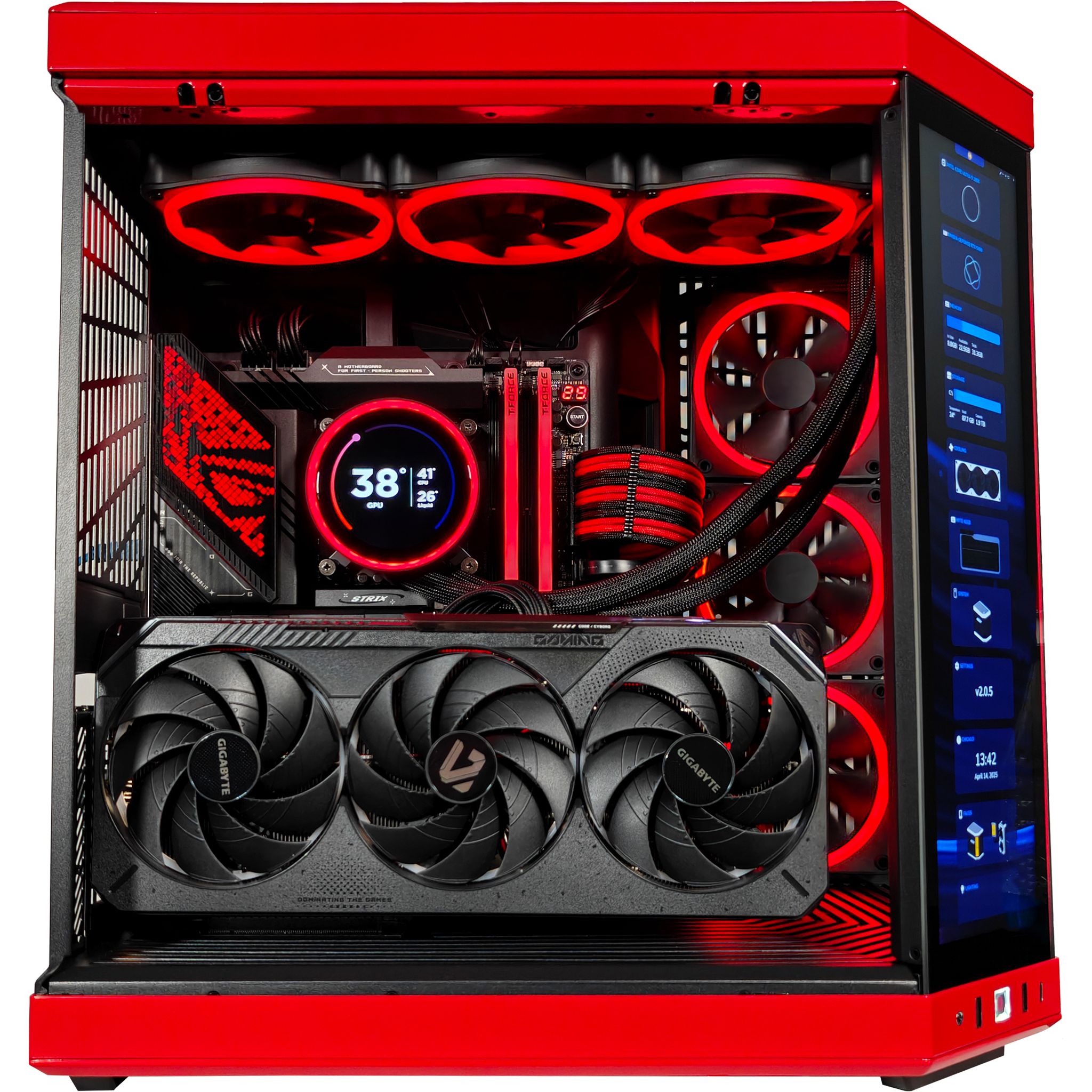 XOTIC PC GX13 HYTE Y60 RED EYE Black Label Gaming Desktop - Intel Z890 & DDR5 RAM - High Performance PC for Gaming, Streaming & Content Creation