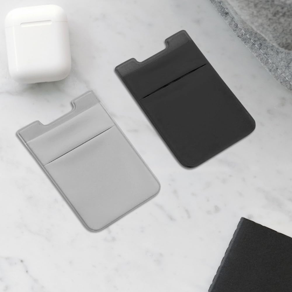 Stretchy Lycra Phone Card Holder - 3M Adhesive Sticker Wallet for iPhone, Samsung & Android - Holds Credit Cards, ID & Cash (3-Pack) - Perfect for Gym, Travel & Everyday Use
