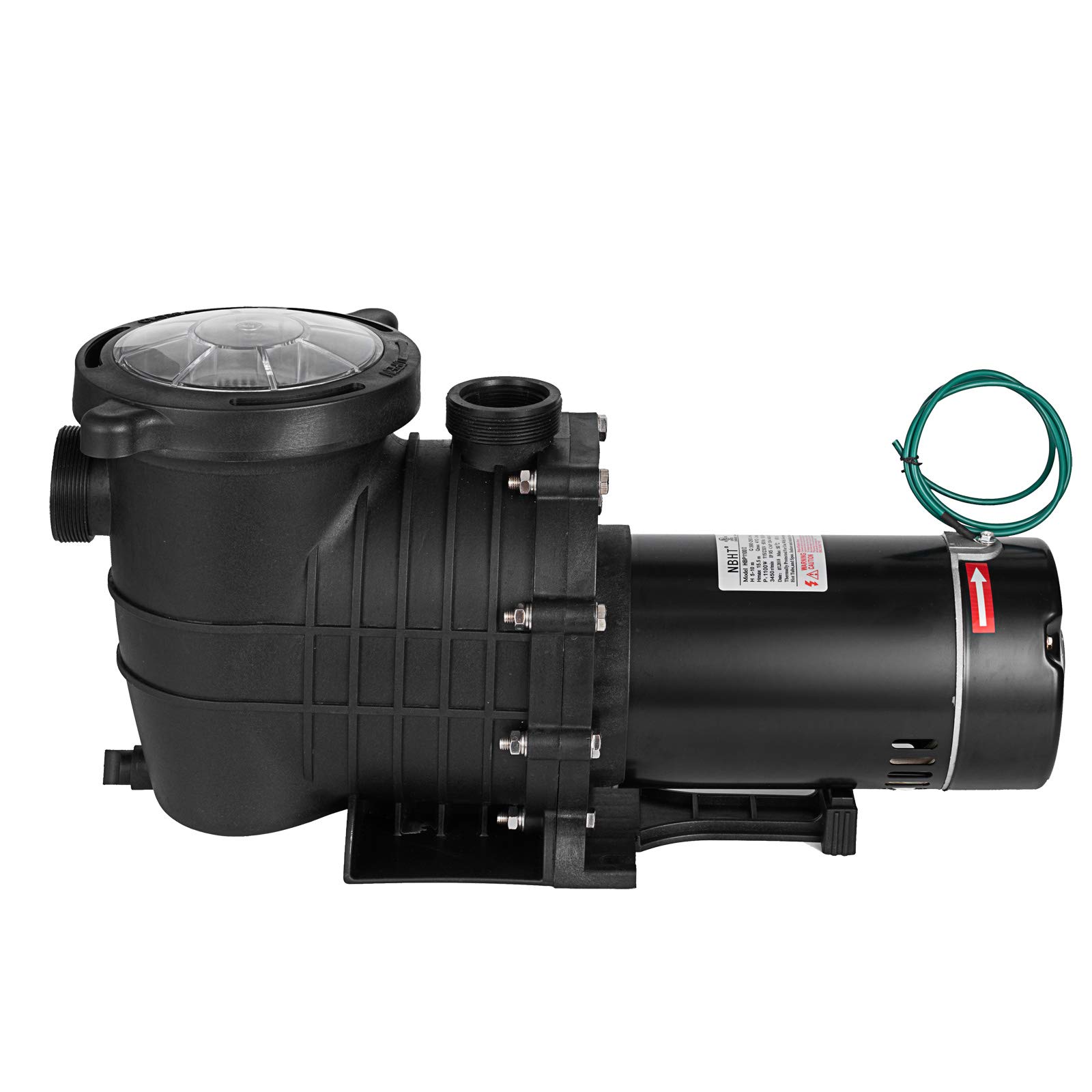 1.5HP Swimming Pool Pump 110V/220V - 6500 GPH Single Speed Pool Pump (1100W) for Inground & Above Ground Pools, Spas, Hot Tubs | Durable Water Circulation System for Backyard, Garden & Fountain Use