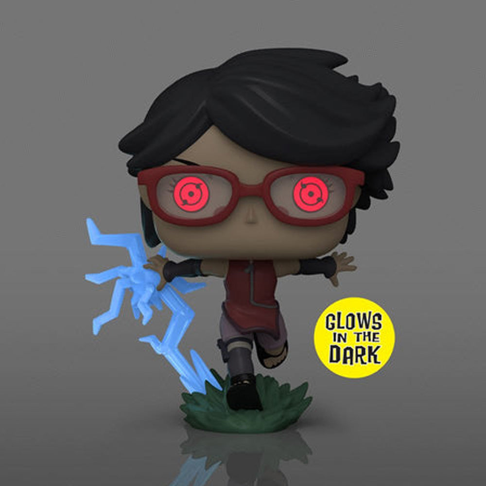 Boruto Pop! Vinyl Figure - Sarada Uchiha with Sharingan Eyes (Glow in The Dark, Exclusive Edition) | Anime Collectible for Fans, Home Decor & Gift for Naruto Lovers