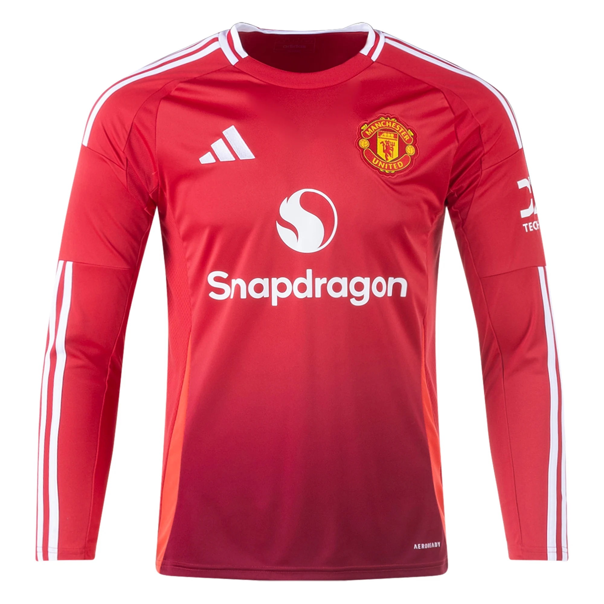 Adidas Manchester United 24/25 Home Jersey Long Sleeve - Authentic Red Soccer Shirt for Men | Official Football Jersey for Matchday & Fan Support