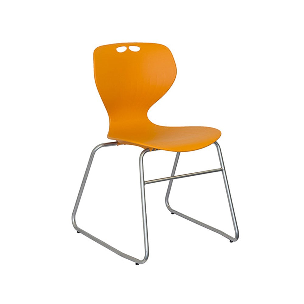Mata Sled Chair - Modern Scandinavian Wooden Dining Chair for Home & Office - Perfect for Kitchens, Dining Rooms, and Workspaces