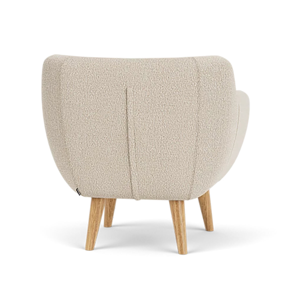 Anne Boucle Armchair - Modern Velvet Upholstered Accent Chair for Living Room, Bedroom, or Office - Stylish & Comfortable Seating with Solid Wood Legs