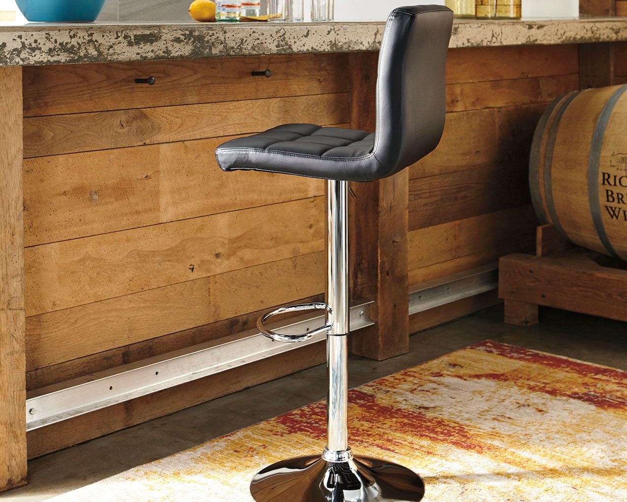 Bellatier Adjustable Height Bar Stools Set of 2 - Modern Kitchen Counter Stools for Dining Room, Breakfast Nook & Home Bar - Swivel & Comfortable Barstool Chairs