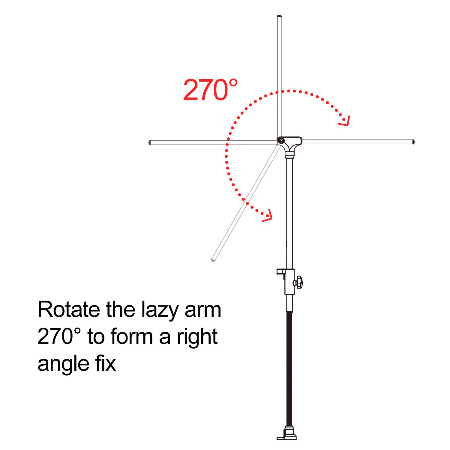 REPTI ZOO Adjustable Metal Reptile Lamp Stand Fixture - Terrarium Lighting Holder for Bearded Dragons, Snakes & Lizards | Perfect for Reptile Tanks, Vivariums & Habitat Cages