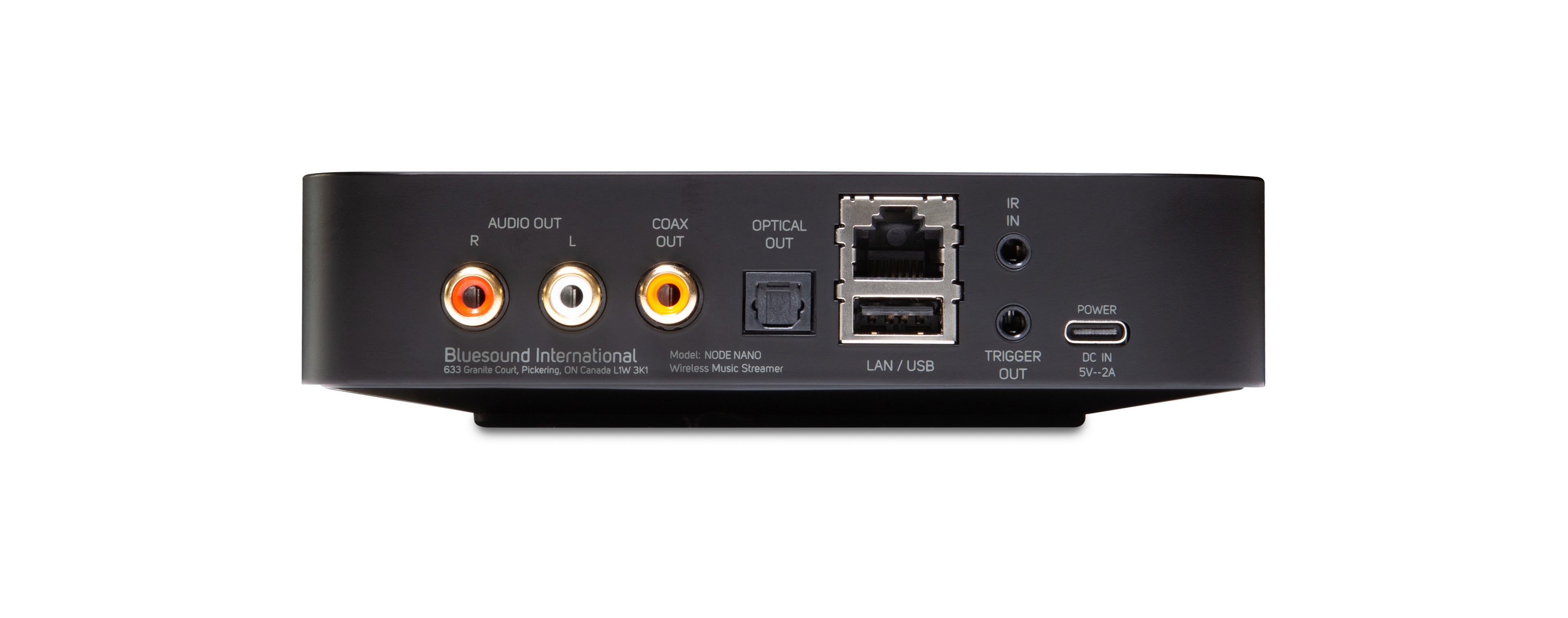 Bluesound Node Nano Wireless Hi-Res Multi-Room Music Streamer - Black | Premium Audio Streaming for Home Theater & Parties