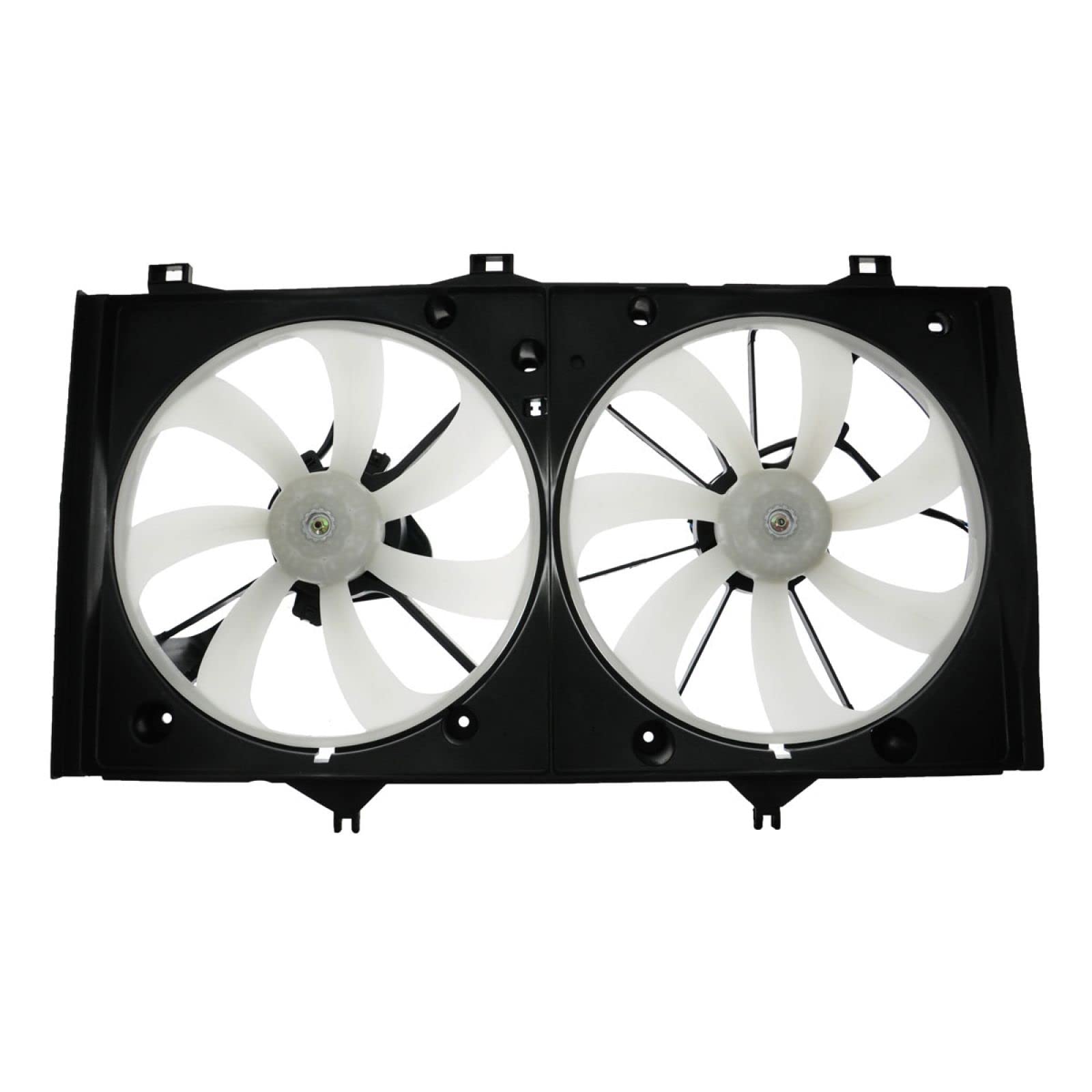TRQ Radiator Dual Cooling Fan Assembly Compatible with 2007-2009 Toyota Camry TO3115151 - Replacement Cooling System Part for Improved Engine Performance in Hot Weather & Heavy Traffic Conditions